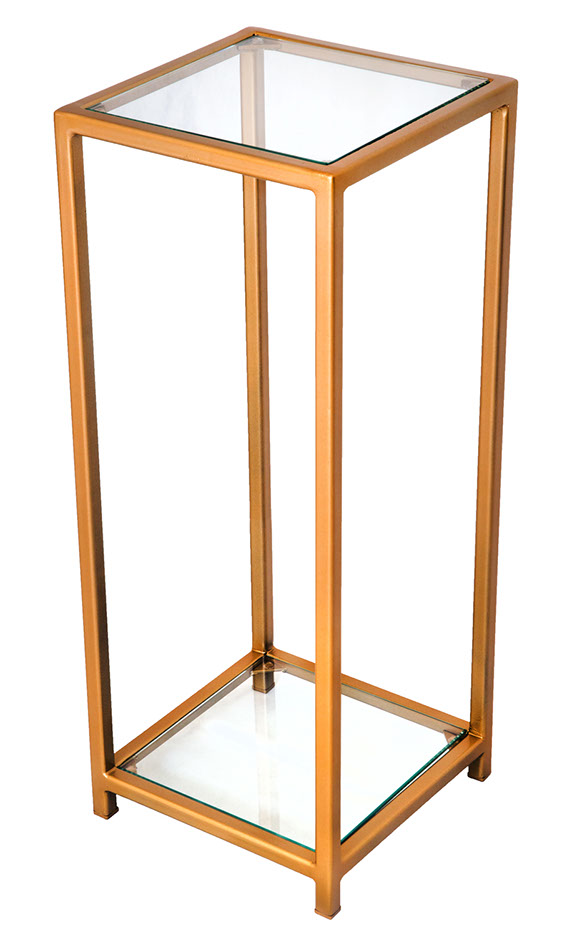 Metal and Glass Hall Table